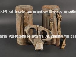 Lot de masques anti-gaz allemands