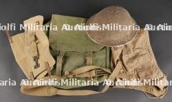 Lot casque et équipements anglais ww2