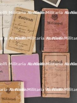 Lot de 9 Militarpass, livret et photos d'artilleurs de campagne — photo 2
