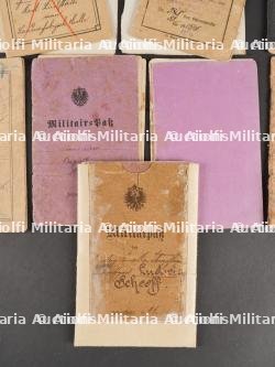 Lot de 9 Militarpass, livret et photos d'artilleurs de campagne — photo 3