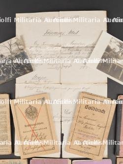 Lot de 9 Militarpass, livret et photos d'artilleurs de campagne — miniature 5