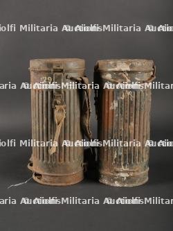 Lot de 2 boîtiers de masque anti gaz allemands — miniature 3