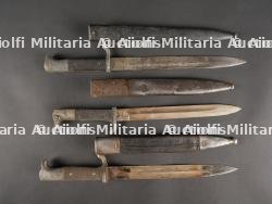 Lot de 3 baïonnettes de sortie allemandes