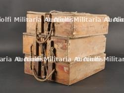 Lot de 3 caisses allemandes 8cm Wurfgranaten 34