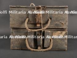 Lot de 2 caisses allemandes 8cm Wurfgranaten 39 — miniature 2