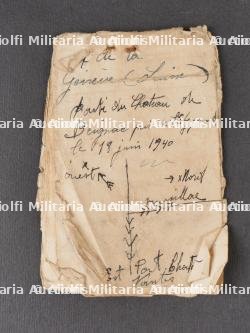 Superbe ensemble 6e Chasseurs Ardennais veste, plaque d'identité, photos et documents du soldat Delveau. Superb set from the 6th Ardennes Chasseurs including tunic, identity tag, photos and documents of soldier Delveau — miniature 15