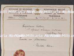 Ensemble sabre, documents et chemise de prisonnier du Colonel Leblanc des Chasseurs Ardennais. Set including sabre, documents and prisoner shirt of Colonel Leblanc from the Ardennes Chasseurs — miniature 13