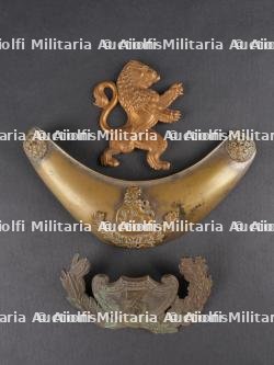 Hausse col belge 1850 et cuivreries. Belgian gorget from 1850 with brass fittings