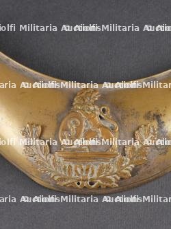 Hausse col belge 1850 et cuivreries. Belgian gorget from 1850 with brass fittings — photo 7