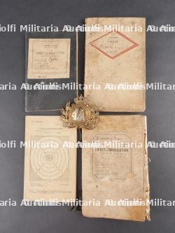 Documents et plaque de képi du 14e de Ligne. Documents and kepi plate from the 14th Line Infantry