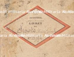 Documents et plaque de képi du 14e de Ligne. Documents and kepi plate from the 14th Line Infantry — miniature 17