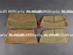 Lot de 4 bonnets de police Belges. Set of four Belgian side caps