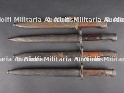 Lot de 4 baïonnettes belges. Lot of 4 Belgian bayonets — photo 1