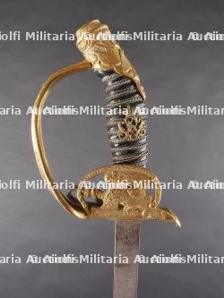 Sabre de luxe d'officier d'infanterie allemand lame damas cadeau à l'officier noble von Borries. Luxury German infantry officer’s sabre with Damascus blade gifted to noble officer von Borries — miniature 15