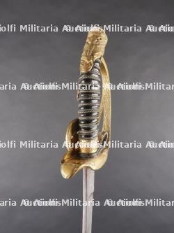 Sabre de luxe d'officier d'infanterie allemand lame damas cadeau à l'officier noble von Borries. Luxury German infantry officer’s sabre with Damascus blade gifted to noble officer von Borries — photo 18