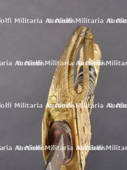 Sabre de luxe d'officier d'infanterie allemand lame damas cadeau à l'officier noble von Borries. Luxury German infantry officer’s sabre with Damascus blade gifted to noble officer von Borries — photo 21