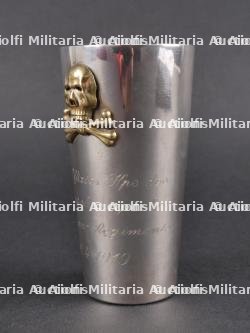 Silber Pauke du Freiherr Rudolf von Recum, hussard de Brunswick. Silver kettle drum of Freiherr Rudolf von Recum hussar of Brunswick — photo 2