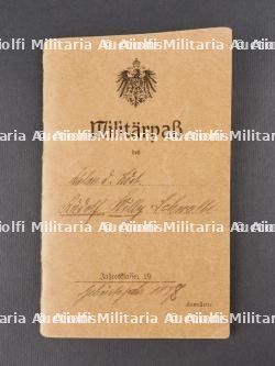 Militärpass d'un Uhlan du UR21 Saxon et Train Abteilung Nr 9. Military pass of a Uhlan from UR21 Saxon and Train Detachment No 9 — miniature 2