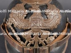 Casque à pointe M1915 Prussien marquages saxons 106R et 133R. Prussian M1915 pickelhaube with Saxon markings 106R and 133R — miniature 2
