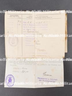 Lot de 5 Militärpass et documents saxons. Set of five Militärpass and Saxon documents — miniature 9