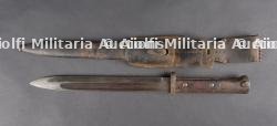 Baïonnette allemande 84-98 avec fourreau et porte fourreau. German 84-98 bayonet with scabbard and frog — photo 2