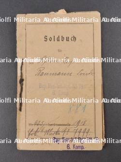 Lot Soldbuch bavarois dont un du Bayerisches RIR 16 List. Set of Bavarian Soldbuch including one from Bayerisches RIR 16 List — photo 13