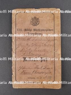 Lot de 5 documents de soldats du Württemberg. Set of five Württemberg soldier documents — miniature 11