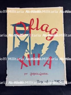 24 planches de dessins et texte « Oflag XIII A » par J.Marie Cardine. 24 illustrated plates and texts titled Oflag XIII A by J. Marie Cardine — photo 1