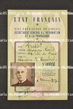 Ensembles de cartes d'un officier sous Vichy. Sets of cards belonging to an officer under Vichy. — miniature 3