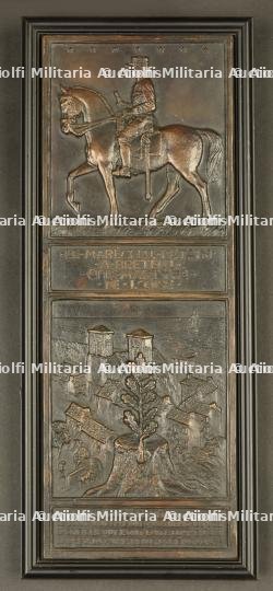 Plaque en Bronze Ville Martyre de Breteuil par Henry Dropsy. Bronze plaque Martyred Town of Breteuil by Henry Dropsy. — photo 1