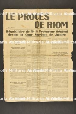 Journal le procès de Riom. Newspaper “The Riom Trial”