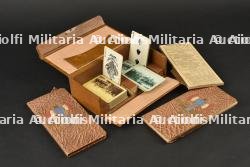 coffré jeu de bridge orné d’une francisque. Bridge Game Box Decorated with a Francisque — miniature 3