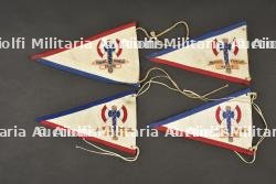 Lot de 4 Fanions Patriotiques État français. Set of 4 Patriotic Pennants of the French State. — photo 2