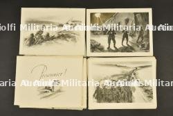 planches de dessins et texte « images de guerre et de captivité » par R.Galoyer. Illustrated plates and texts titled Images of War and Captivity by R. Galoyer — photo 2