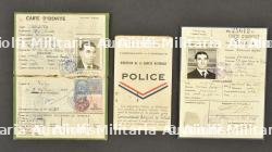 Ensemble cartes d'un inspecteur de Police sous Vichy. Set of cards from a Vichy Police inspector.