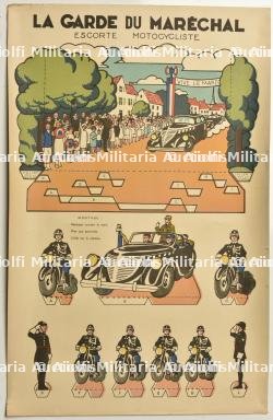 Planche à découper la garde du maréchal. Cut-out sheet of the Marshal's guard.