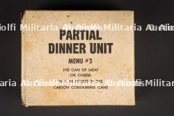 Ration Dinner Unit. US Army Dinner Unit ration.