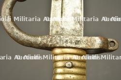 Sabre baïonnette Chassepot modèle 1866 avec porte fourreau. Chassepot Model 1866 sword bayonet with frog — miniature 4