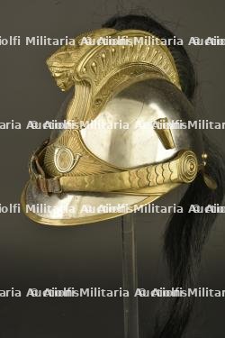 Casque à cimier et crinière de chasseur à cheval. Crested helmet with horsehair plume of a Chasseur à Cheval trooper — miniature 14