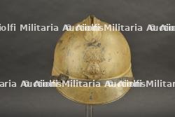 Casque Adrian modèle 1915 d'infanterie coloniale peinture moutarde — photo 1
