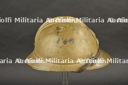 Casque Adrian modèle 1915 d'infanterie coloniale peinture moutarde — miniature 7