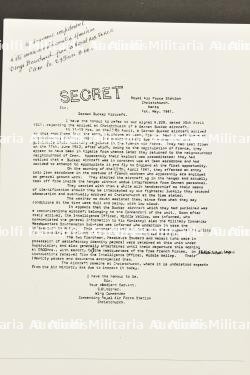 Lettre autographe des aviateurs Denis Boudard et Jean Hebert ayant rejoint l'Angleterre en dérobant un avion allemand à Caen en 1941. — miniature 2