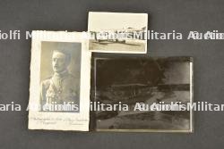 Negatif d'une photo de l'avion de René Fonck, photo d'un Fokker D7 et portrait d'un pilote à identifier