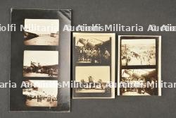 Lot de 5 photos privées de Mermoz, Couzinet et Carretier avec l'arc en ciel