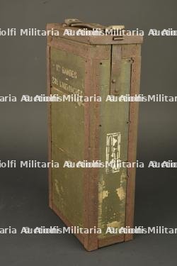 Caisse pour bandes rigides de mitrailleuse Hotchkiss  française. French Hotchkiss machine gun rigid strip ammunition box — photo 5