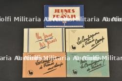 Ensemble de 5 carnets de cartes postales des Compagnons de France
