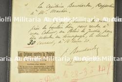 Lettre autographe du Capitaine Bouchardon relative à l'affaire Caillaux — miniature 2