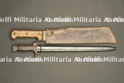 Baionnette Berthier 1892 et machette française. Berthier Model 1892 bayonet and French machete — photo 1