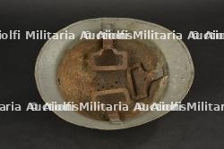 Coque de casque Adrian 1926 avec Croix de Lorraine et sigle PCDF — miniature 2