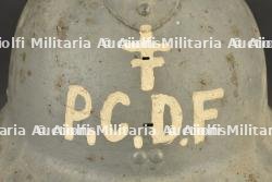 Coque de casque Adrian 1926 avec Croix de Lorraine et sigle PCDF — miniature 6